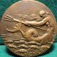 Mythology Mermaid W/ Trident - Alfeite Armoury 75mm 1962 Bronze Medal By M Norte Exonumia photo 2