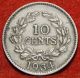 Circulated 1934 Sarawak 10 Cents Km16 Foreign Coin S/h Asia photo 1