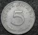 Germany Third Reich 5 Pfennig 1944 D Wwii World Coin (combine S&h) Bin - 1013 Germany photo 1