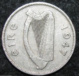 Ireland 6 Pence 1947 Europe World Coin (combine S&h) Bin - 1018 photo