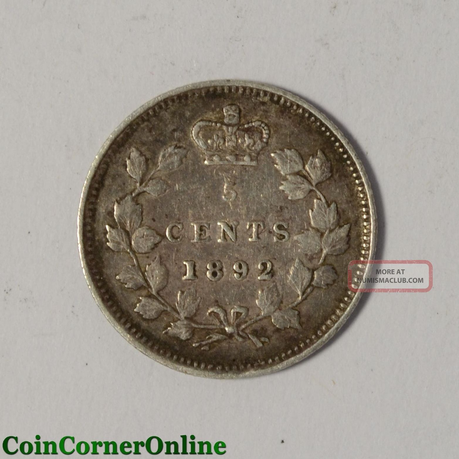 1892 Canadian Silver 5 Cent Obv2 (ccx6646) Coins: Canada photo