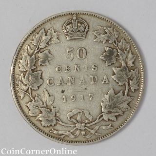 1917 Canadian Silver 50 Cents (ccx4879) photo