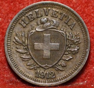 Circulated 1912 - B Bern Switzerland 1 Rappen Foreign Coin S/h photo