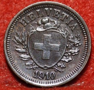 Circulated 1910 - B Bern Switzerland 1 Rappen Km3.  2 Foreign Coin S/h photo