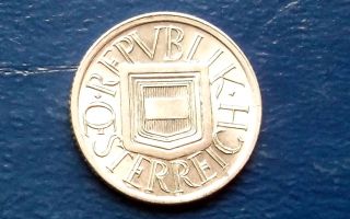 Silver 1926 Austria 1/2 Schilling Shield Type Unc Last Year Coin 23 photo