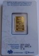 Pamp Suisse 5 Gram.  9999 Gold Bar In Assay Card,  Al124 Platinum photo 1