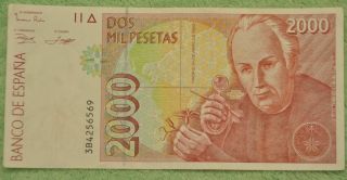 1992 Spanish Dos Mil Pesetas Banknote - Banco De Espana - Spain photo