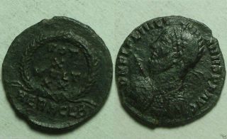 Julian Apostate As Augustus/wreath/rare Ancient Roman Coin/360/patina photo