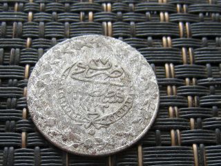 20 Para 1/2 Kurush 1223/27 Ah Mahmud Ii Constantinople Rare Silver Coin photo