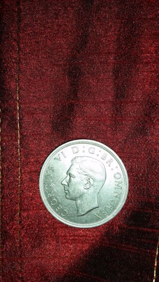 British 1937 Crown King George Vi Coronation Silver Coin Asw.  4546 Oz photo