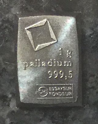 Palladium Bullion Bar 1g (1 Gram) Valcambi Suisse Fractional Combibar.  9995 Bu photo