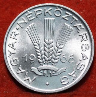 Uncirculated 1966 Hungary 20 Filler Y73 Aluminum Foreign Coin S/h photo