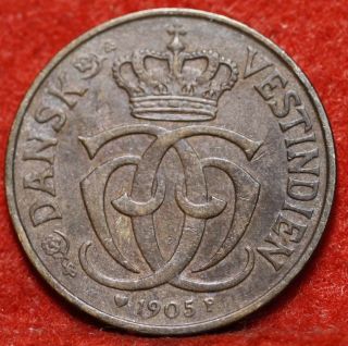 Circulated 1905 Danish West Indies 5 Bit Foreign Coin S/h photo