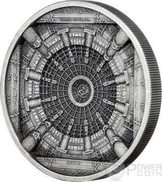 Temple Of Heaven Beijing 4 Layer Silver Coin 20$ Cook Islands 2015 photo