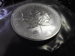 1998 1 Oz Silver Canadian Maple Leaf - Titanic Privy photo