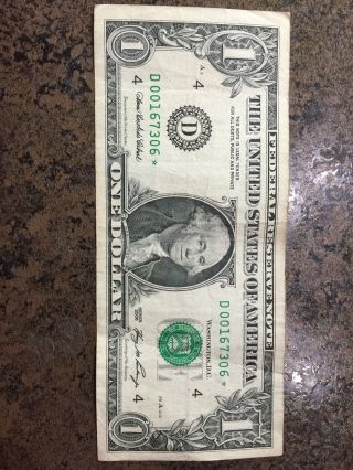 2006 $1 Star Note Low Serial Number photo