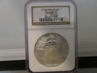 2003 Ngc Ms - 69 Silver American Eagle $1 - Ngc 183026 - 003 - - photo