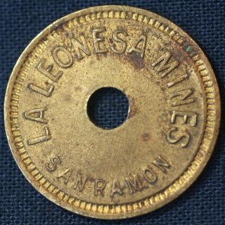 1905 La Leonesa Mines San Ramon Five Cents Nicaragua Gold Mine Token Tc - 426429 photo