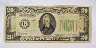 1934 A - Twenty Dollar Federal Reserve Note Pm8 photo