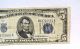 1934 C Five Dollar Silver Certificate Blue Seal (m 18720661 A) Pm169 Small Size Notes photo 2