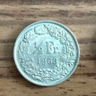 Silver Coin 50 Cents 1/2 Fr.  1963 Very photo