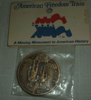 Bicentennial Journey American Freedom Train Bronze Medallion 1976 photo