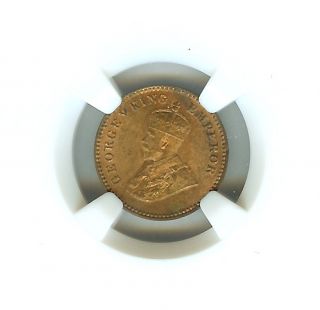 India 1914 - C 1/12 Anna Ngc Ms - 65 Rb Looks Better Than Grade photo