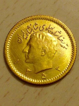 Sh 1353 (1974) Iran Gold 1/4 Pahlavi,  Gold Coin photo