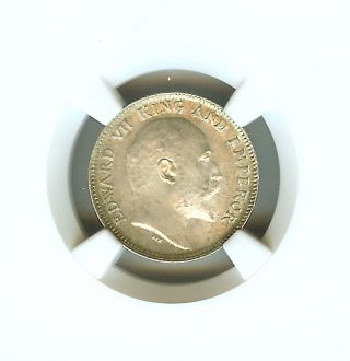 India 1903 - C Silver 1/4 Rupee Ngc Ms65 photo