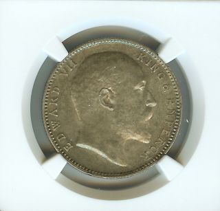 India 1904 - B Silver Rupee Ngc Ms64 photo