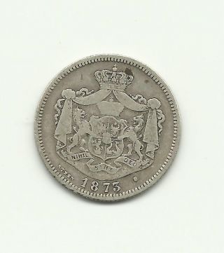 Romania Silver 1 Leu 1873. photo