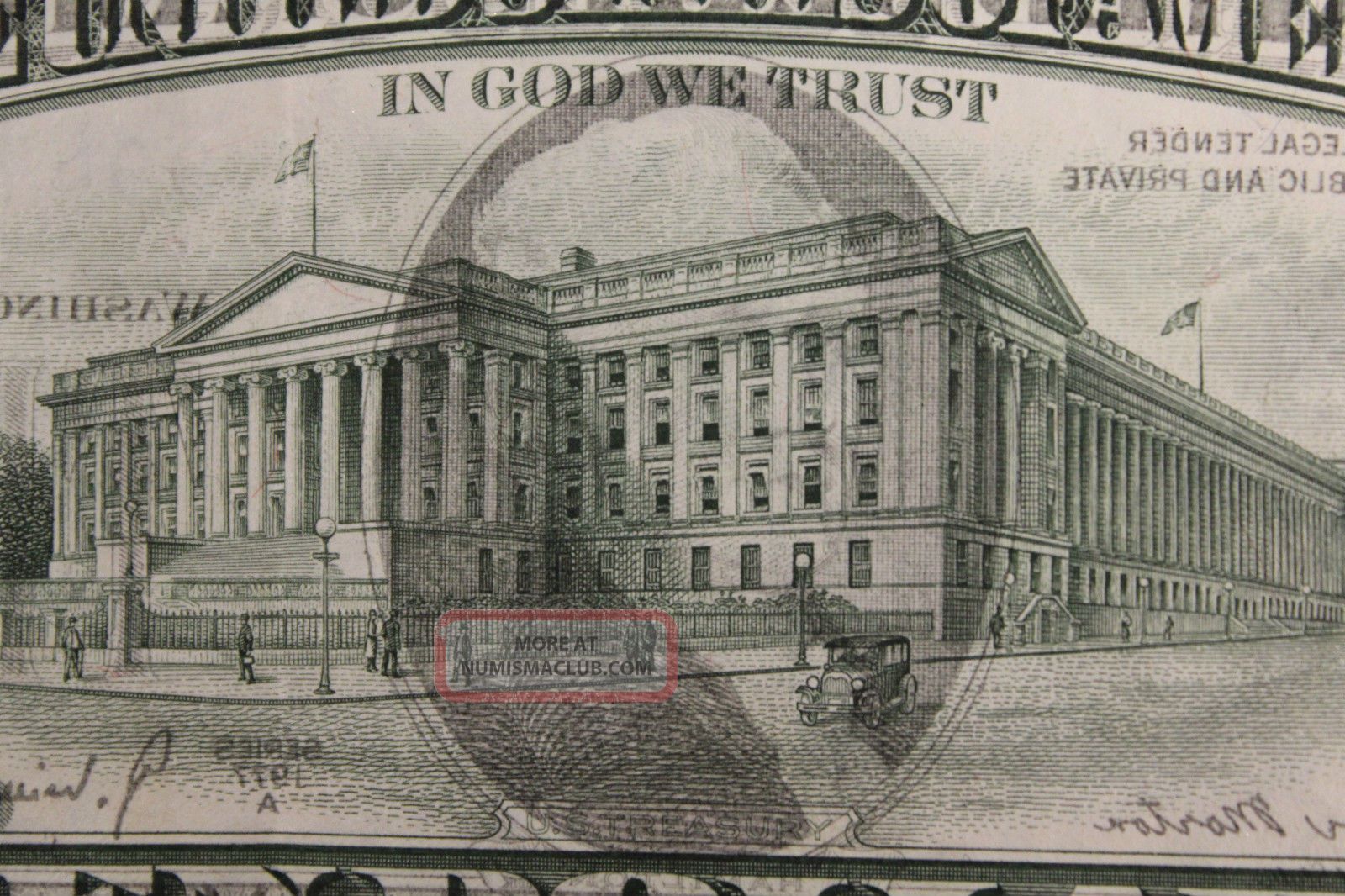 Rare 1977 A $10 Dollar Bill Overprint Error Federal Reserve Note Misprint Paper Money: US photo