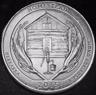 2015 P Homestead Nebraska Quarter Doubled Die Reverse Ne - Wddr - 007 photo