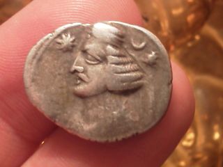 Orodes Ii ' Archer King ' Drachm Silver,  Ectabana.  57 - 38 Bc.  2 Stars And Crecent photo