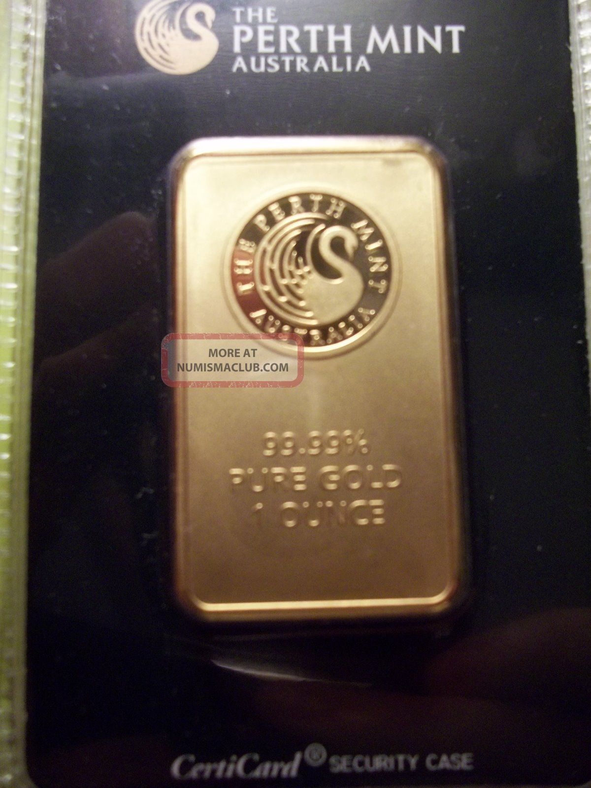 Perth 1 Ounce Gold Bar In Assay Gold photo