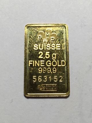 2.  5 Gram Pure.  999 Fine Gold Pamp Suisse 