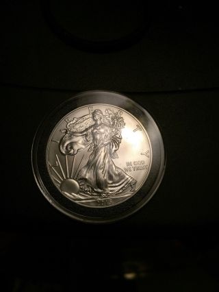 2015 1 Oz Silver American Eagle Bu.  999 Silver In Capsule photo
