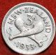 Circulated 1933 Zealand 3 Pence Silver Foreign Coin S/h Australia & Oceania photo 1