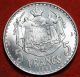 Uncirculated 1945 Monaco 5 Francs Foreign Coin S/h Europe photo 1