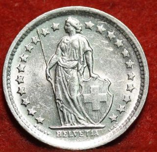 Uncirculated 1965 - B Berne Switzerland 1/2 Franc Silver S/h photo