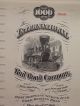 1871 International Railroad Company Texas $1000 Gold Bearing Bond W/ Coupons Transportation photo 11