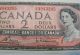 1954 Canada 2 Dollars Bank Note Canada photo 2