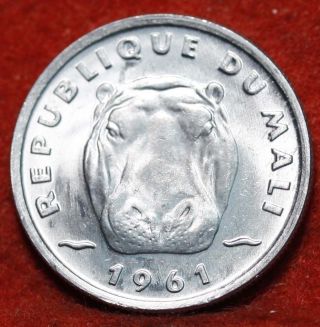 Uncirculated 1961 Mali 5 Francs Foreign Coin S/h photo