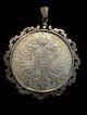 Austria Maria Theresa Thaler With Oldtime Fancy Sterling Silver Bezel - Europe photo 1