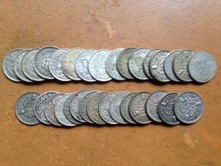 Great Britian Silver Threepence 31 Different Dates 1901 - 1942 photo