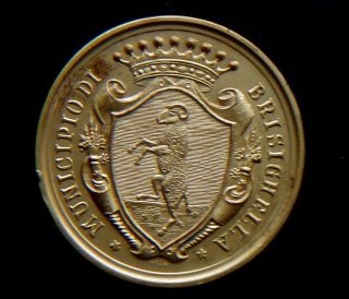 1912 Italy Golden Medal Coat Of Arms Brisighella Ravenna photo