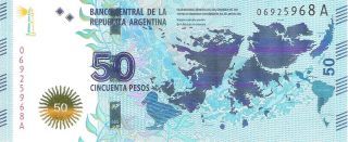 Argentina 50 Pesos 2015 Unc Malvinas - Falkland Islands photo