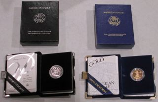 1997 Usa $25 Platinum & $10 Gold Proofs (both 1/4 Troz) Gems photo