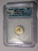 2005 $5 American Gold Eagle,  1/10 Oz. ,  Icg Ms70 First Day Of Issue 0746 1441 Gold photo 1