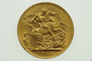 1923 Perth Gold Full Sovereign George V In Very Fine Plus photo